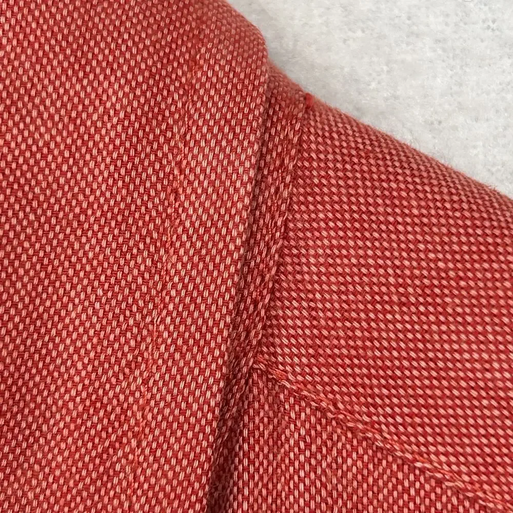 J.CREW Shirt Mens S Oxford Woven Button Up Long Sleeve Cotton Orange OCBD VTG HK